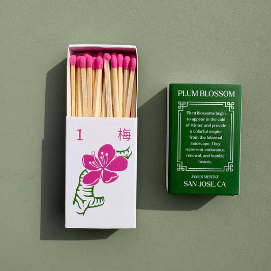 Painting With James - Mahjong Matchboxes - Plum Blossom