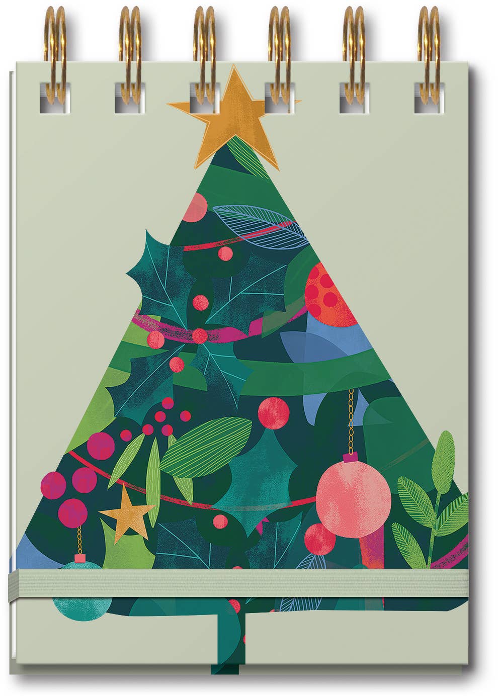 Lady Jayne - DECK THE HALLS TREE SPRIAL NOTEPAD