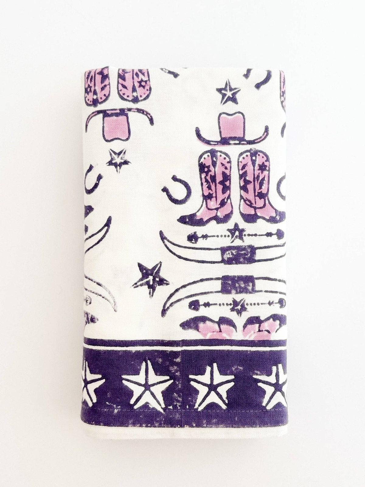 Mended - Table Throw (Ivory)- Cowgirl, Lilac & Purple