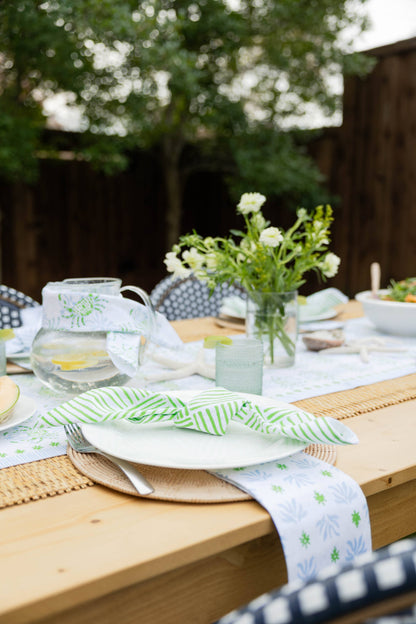 Organic Napkins (set of 4) - King Crab - Uniform Blue & Vine