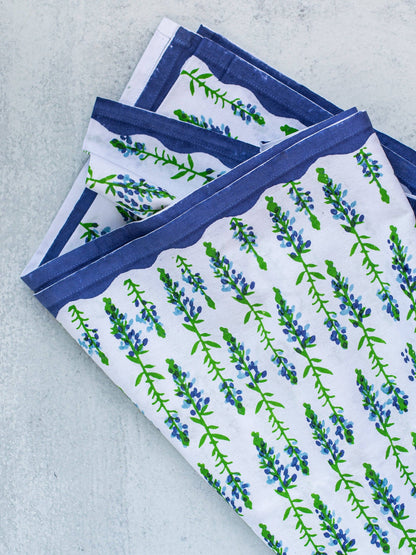 Mended - Table Throw - Bluebonnets