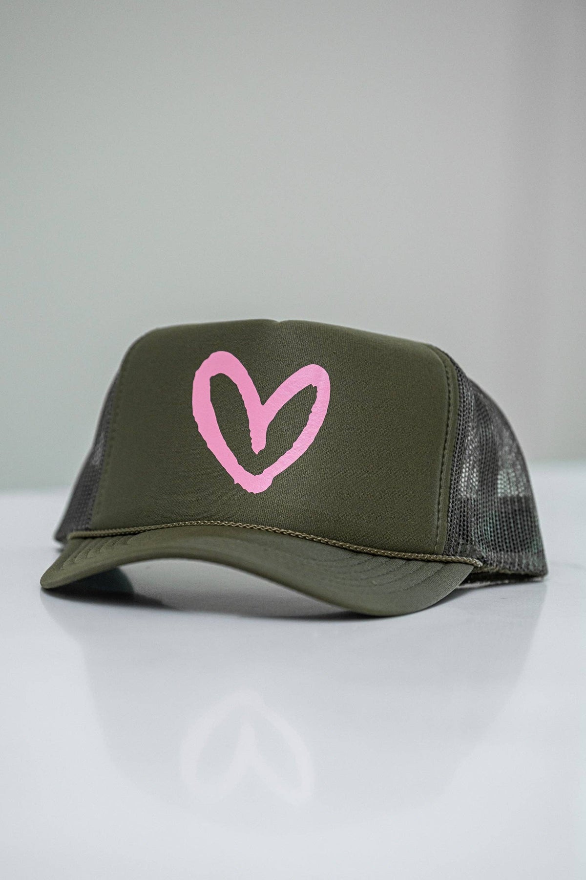 Red/Pink House of Shan, INC - Imperfect Heart Trucker Hat - Classic Colorways:
