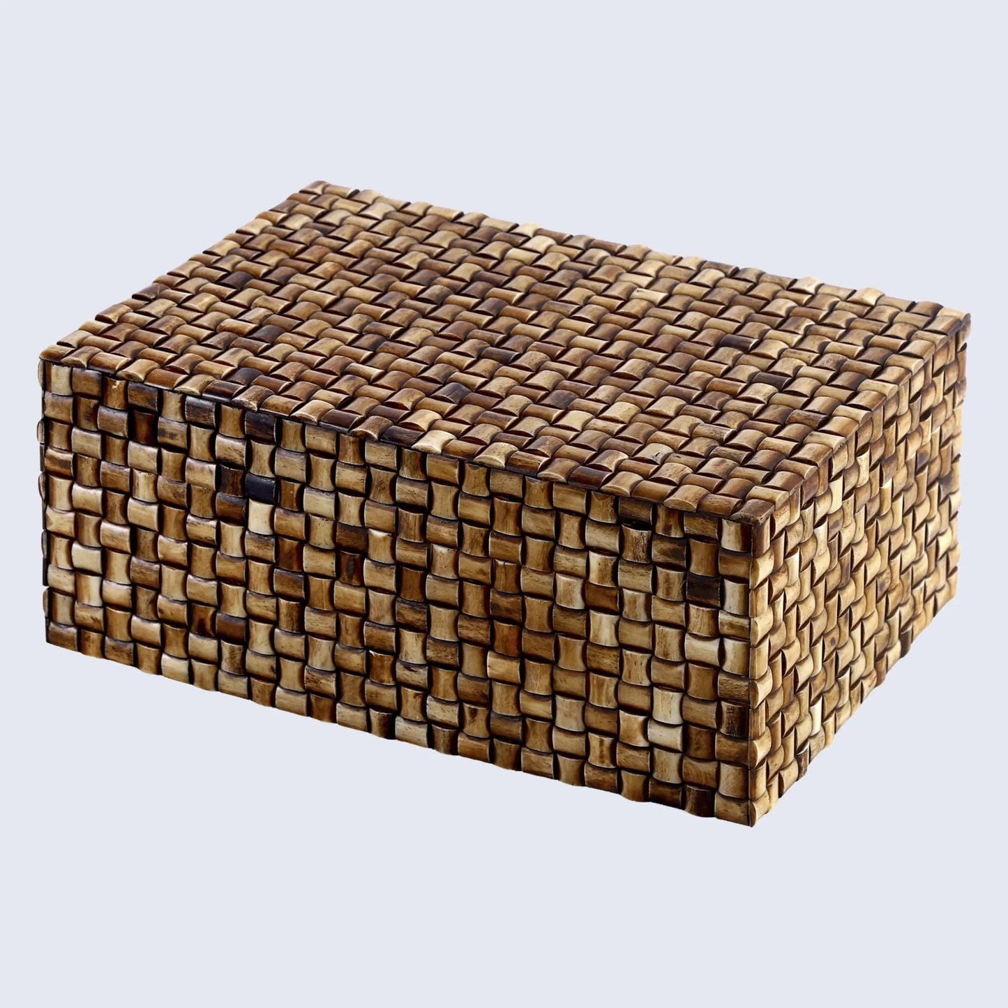 Decorative Storage Box Mekong Chai Bone Inlay 12x8x5-Holds Tiles