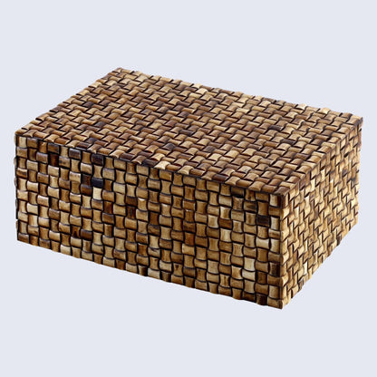 Decorative Storage Box Mekong Chai Bone Inlay 12x8x5-Holds Tiles