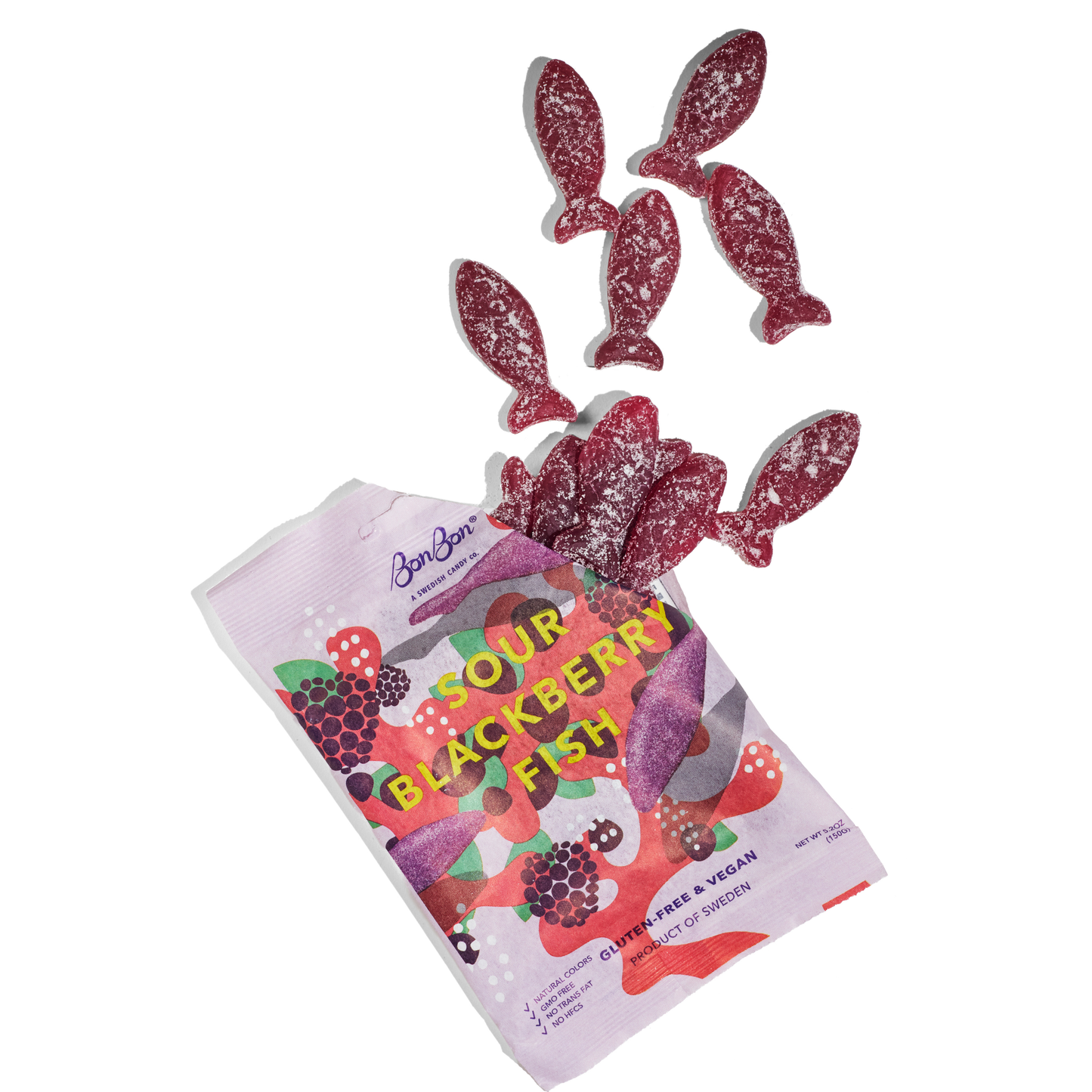 Sour Blackberry Fish - Swedish Candy 5.2oz (150g)