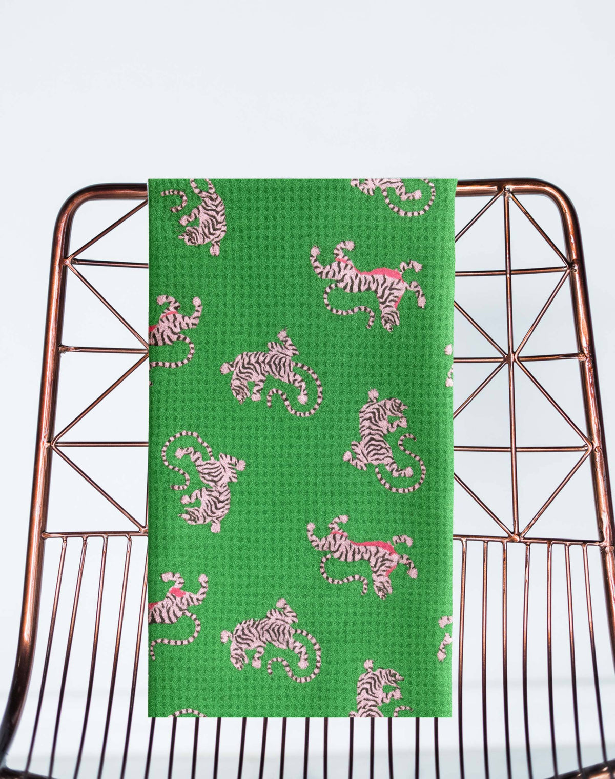 Preppy Green Tiger Gift Microfiber Towel