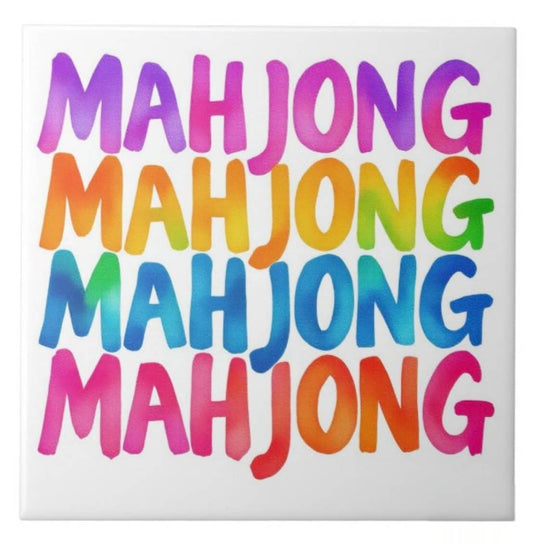 Mahjong Glass Coaster Set  