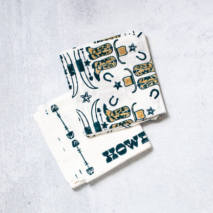 Tea Towel Set - Howdy Cowgirl, Midnight