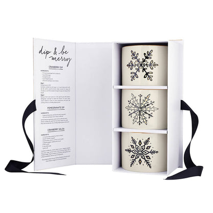 Gold Holiday Dip Bowls Book Box - Ho Ho Ho