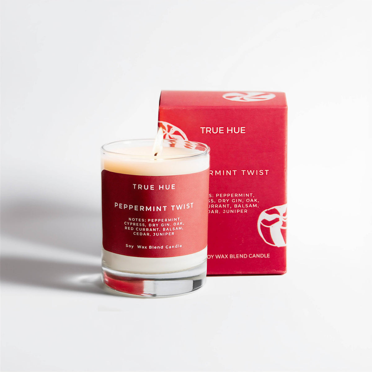 True Hue - Peppermint Twist Mini Candle - FALL / HOLIDAY