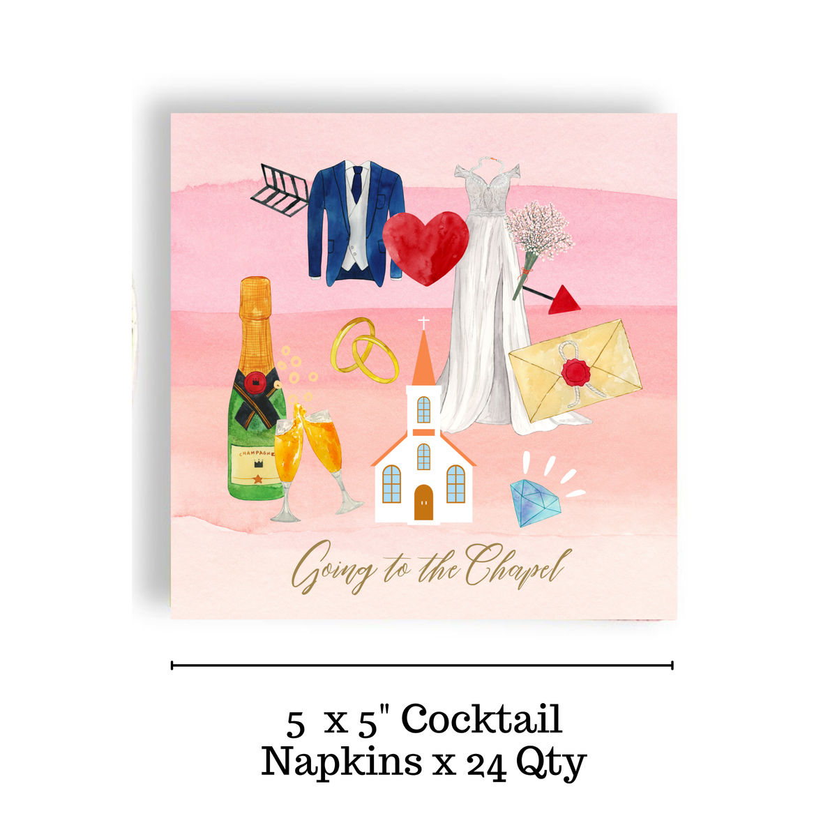 Wedding 24ct Cocktail Napkin Separates