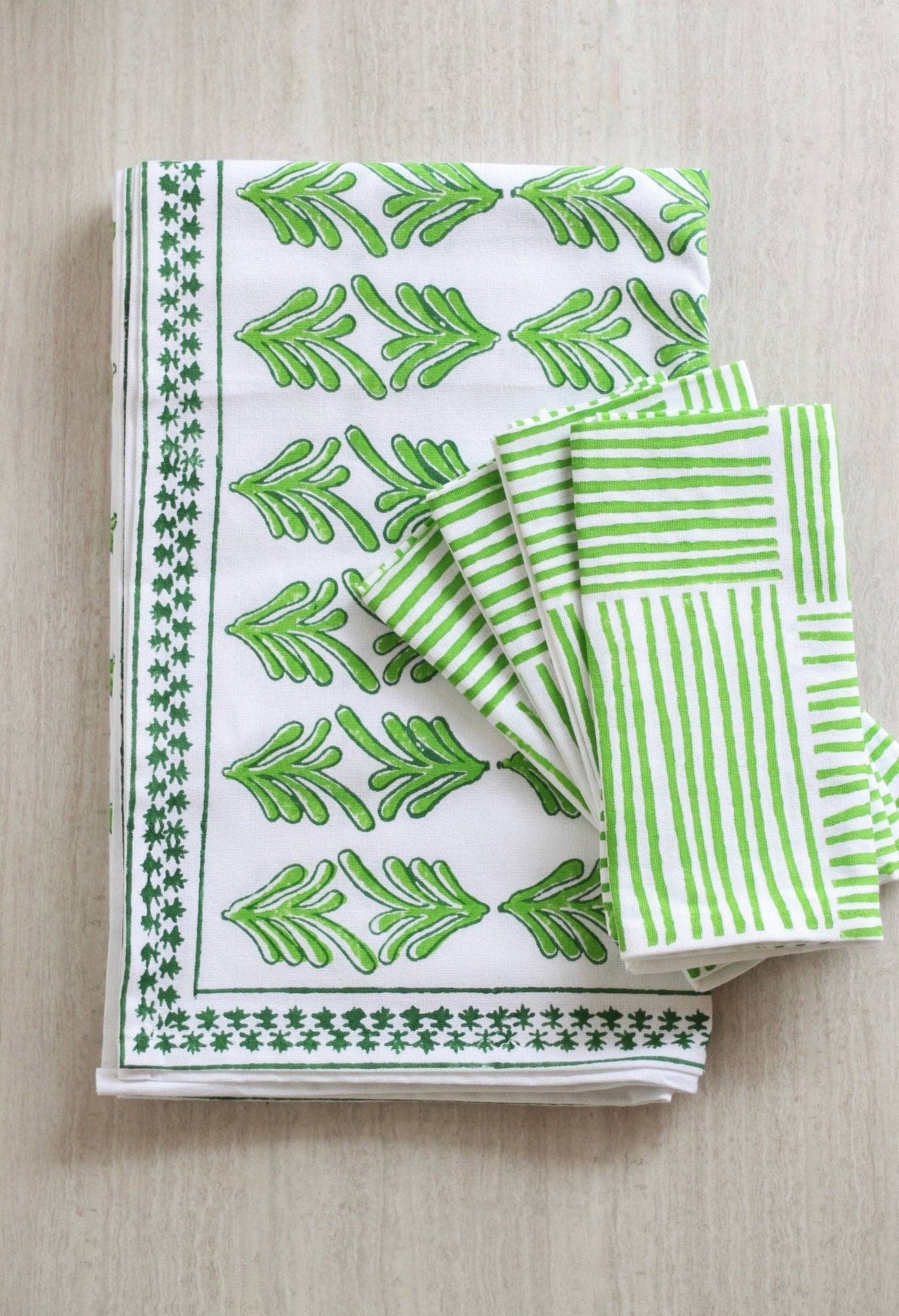 Mended - Table Throw - Palmetto, Evergreen & Vine