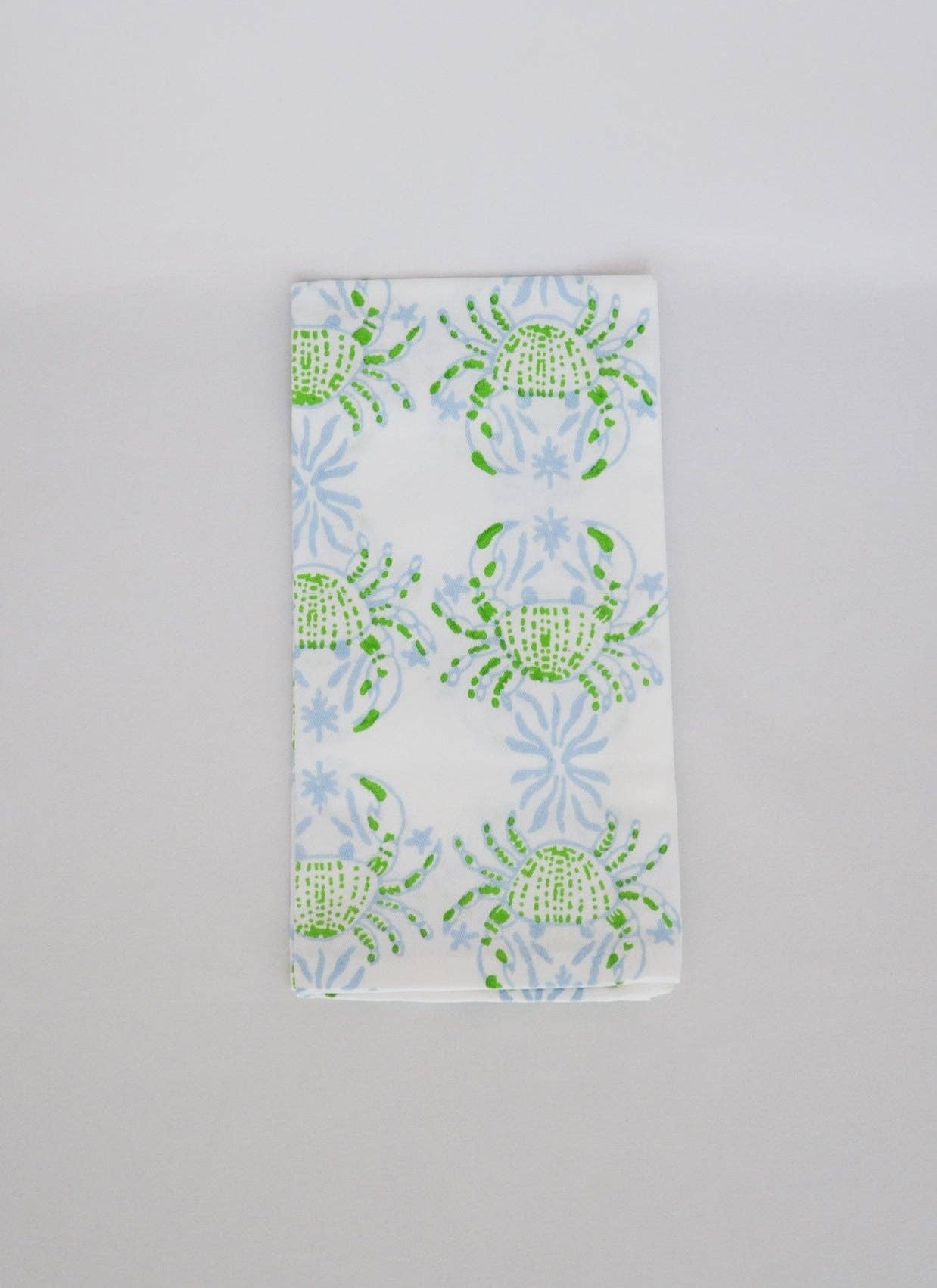 Organic Napkins (set of 4) - King Crab - Uniform Blue & Vine