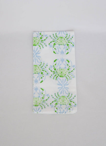 Organic Napkins (set of 4) - King Crab - Uniform Blue & Vine