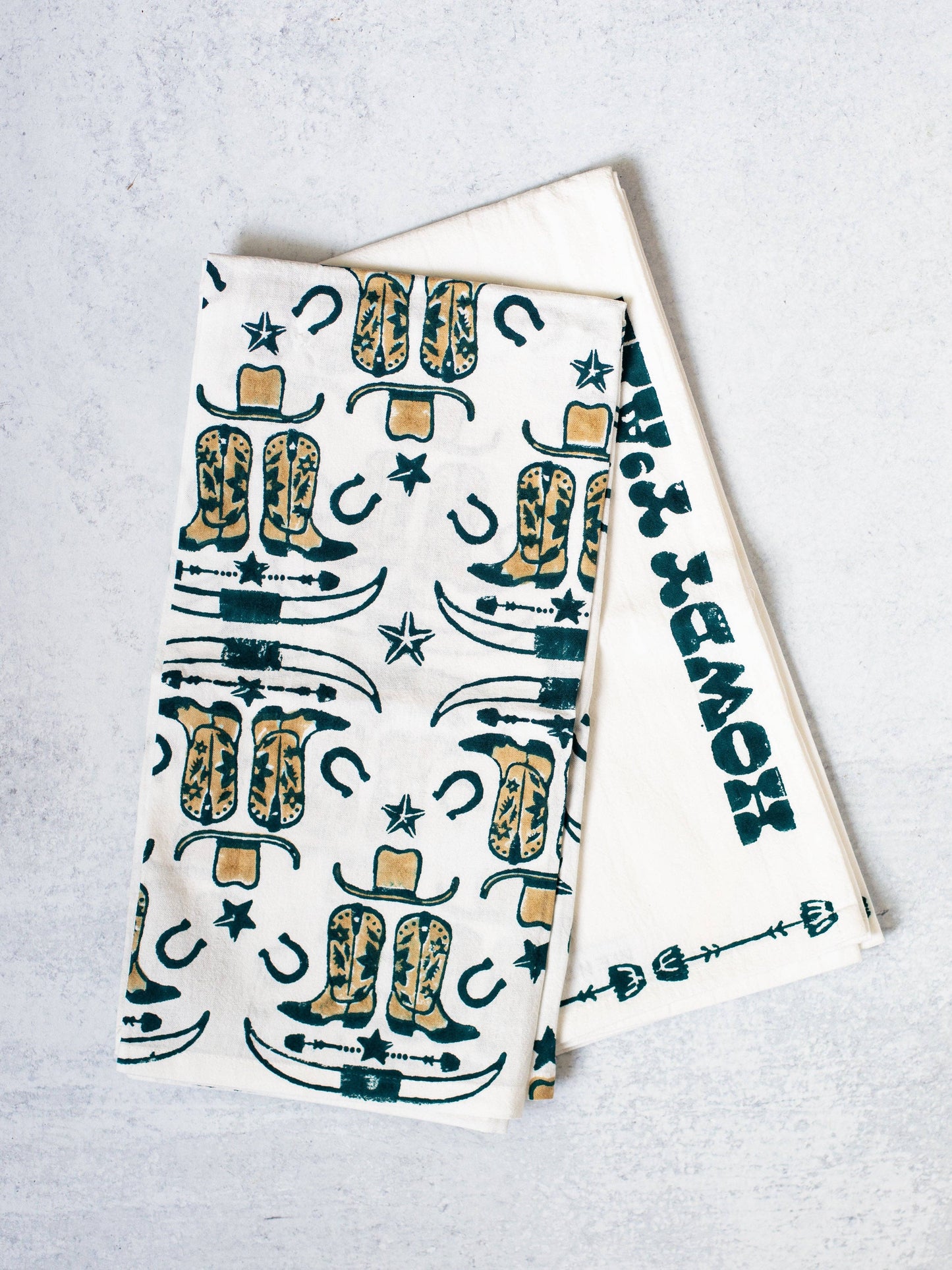 Tea Towel Set - Howdy Cowgirl, Midnight