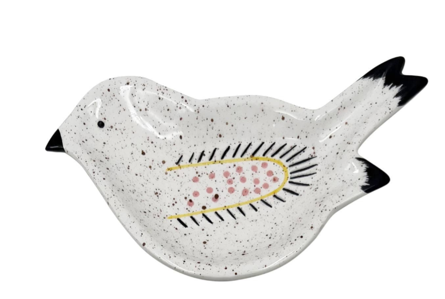 Ceramic Bird Mahjong Dice Dish