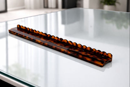 PRE-ORDER | THE MM Tortoise Scalloped Mahjong Rack & Pusher 20 in. - June 25 Shipment